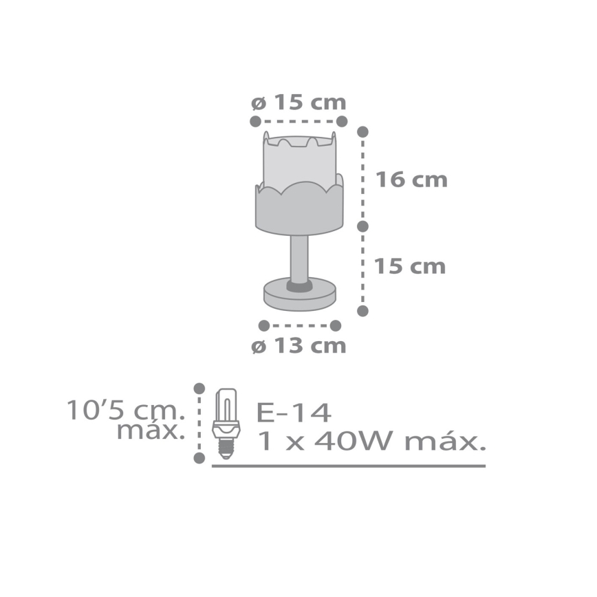 Dalber 61151S - Candeeiro de criança BUNNY 1xE14/40W/230V laranja