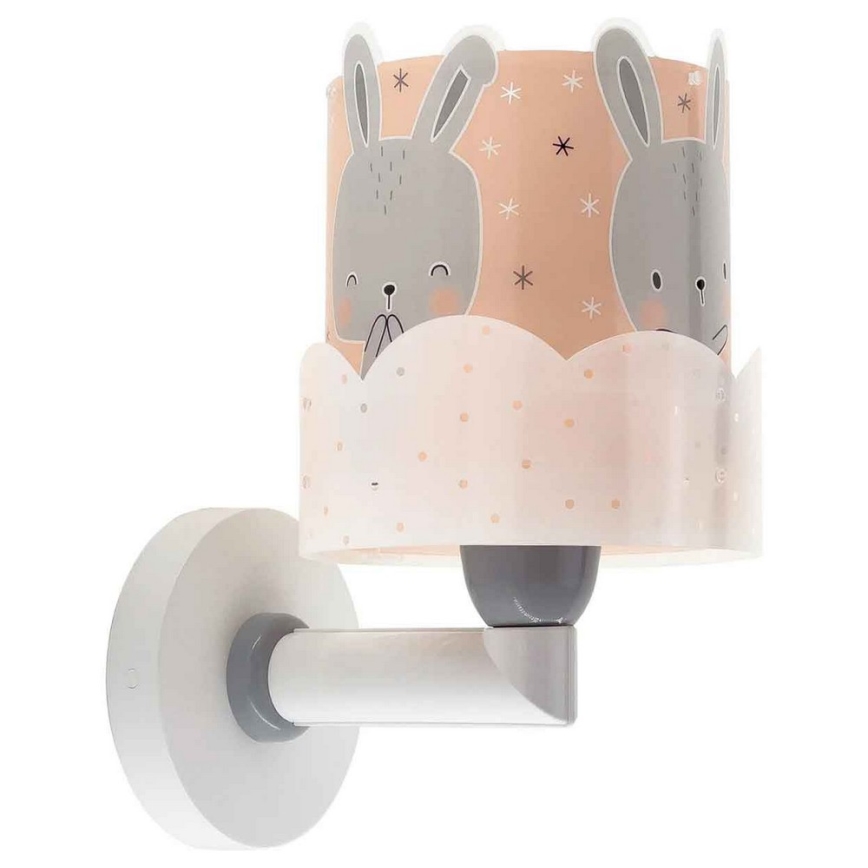 Dalber 61159S - Iluminação de parede de criança BUNNY 1xE27/60W/230V laranja