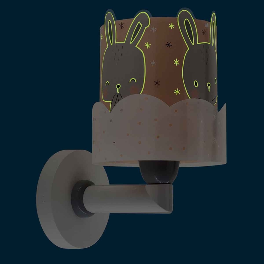 Dalber 61159S - Iluminação de parede de criança BUNNY 1xE27/60W/230V laranja