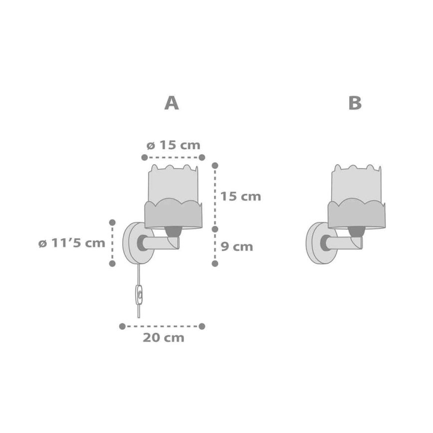 Dalber 61159S - Iluminação de parede de criança BUNNY 1xE27/60W/230V laranja