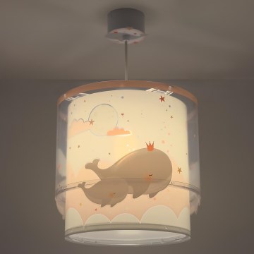 Dalber 61172S - Candelabro de criança WHALE DREAMS 1xE27/15W/230V rosa