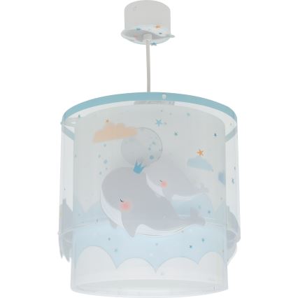 Dalber 61172T - Candelabro de criança WHALE DREAMS 1xE27/15W/230V azul