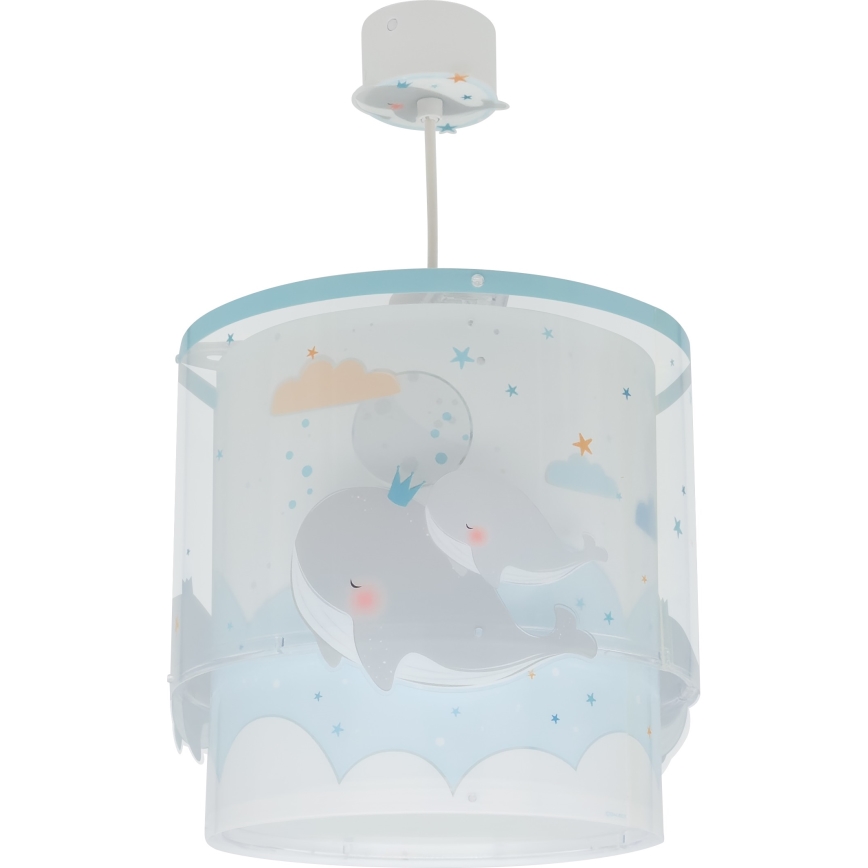 Dalber 61172T - Candelabro de criança WHALE DREAMS 1xE27/15W/230V azul