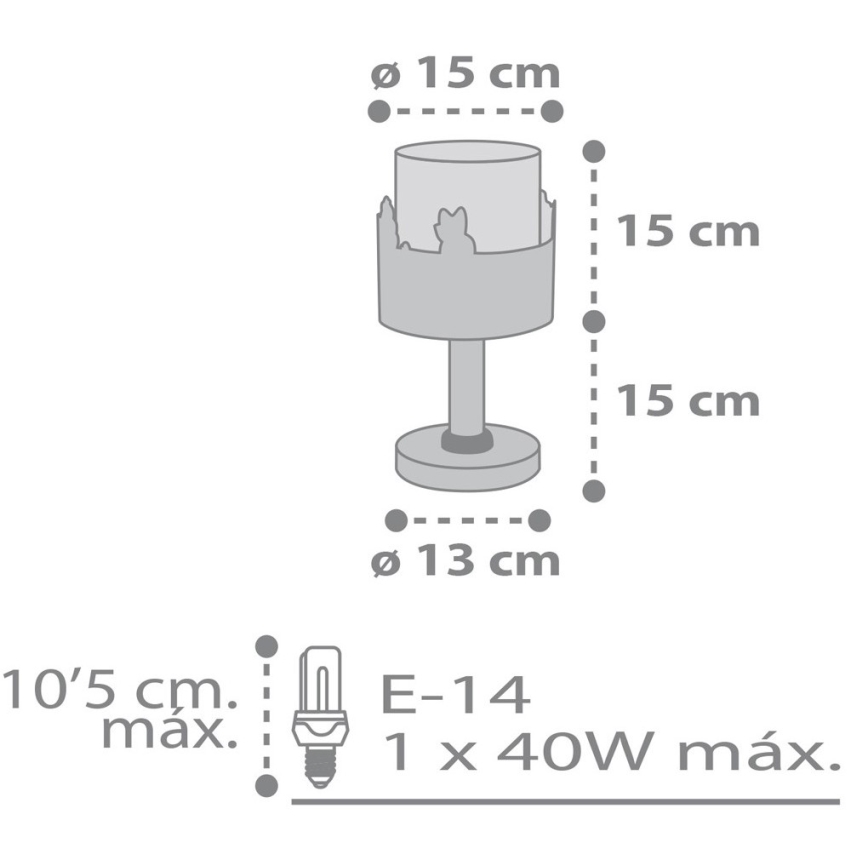 Dalber 61271 - Candeeiro de criança LOVING DEER 1xE14/40W/230V