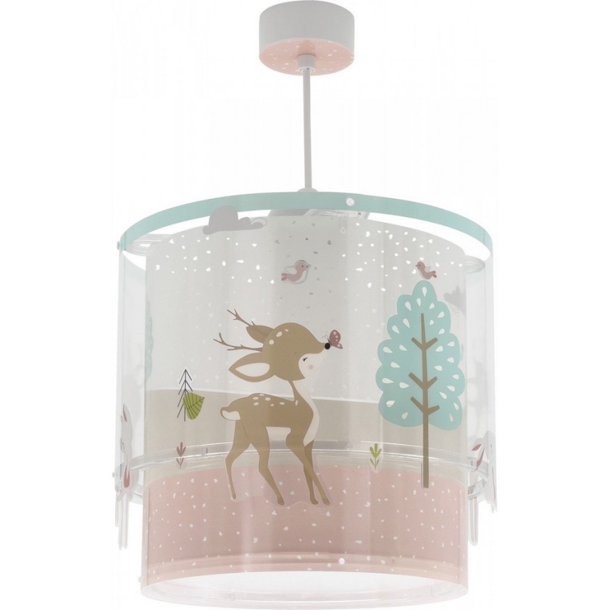 Dalber 61272 - Candelabro de criança LOVING DEER 1xE27/60W/230V