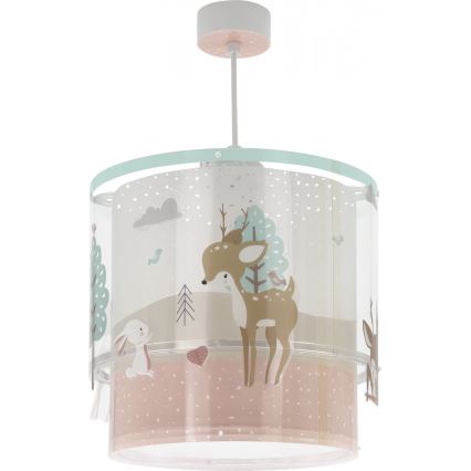 Dalber 61272 - Candelabro de criança LOVING DEER 1xE27/60W/230V
