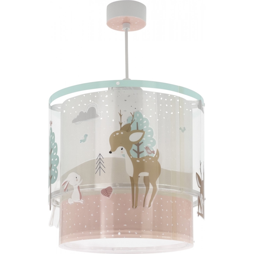 Dalber 61272 - Candelabro de criança LOVING DEER 1xE27/60W/230V