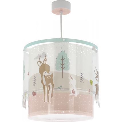 Dalber 61272 - Candelabro de criança LOVING DEER 1xE27/60W/230V