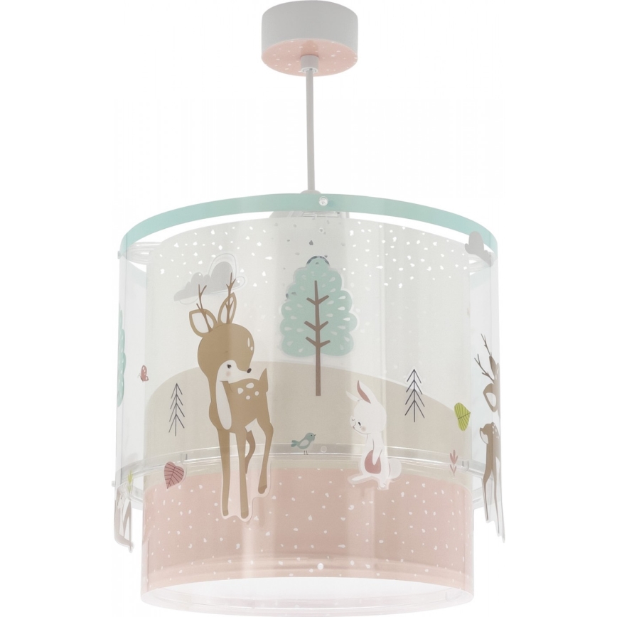 Dalber 61272 - Candelabro de criança LOVING DEER 1xE27/60W/230V