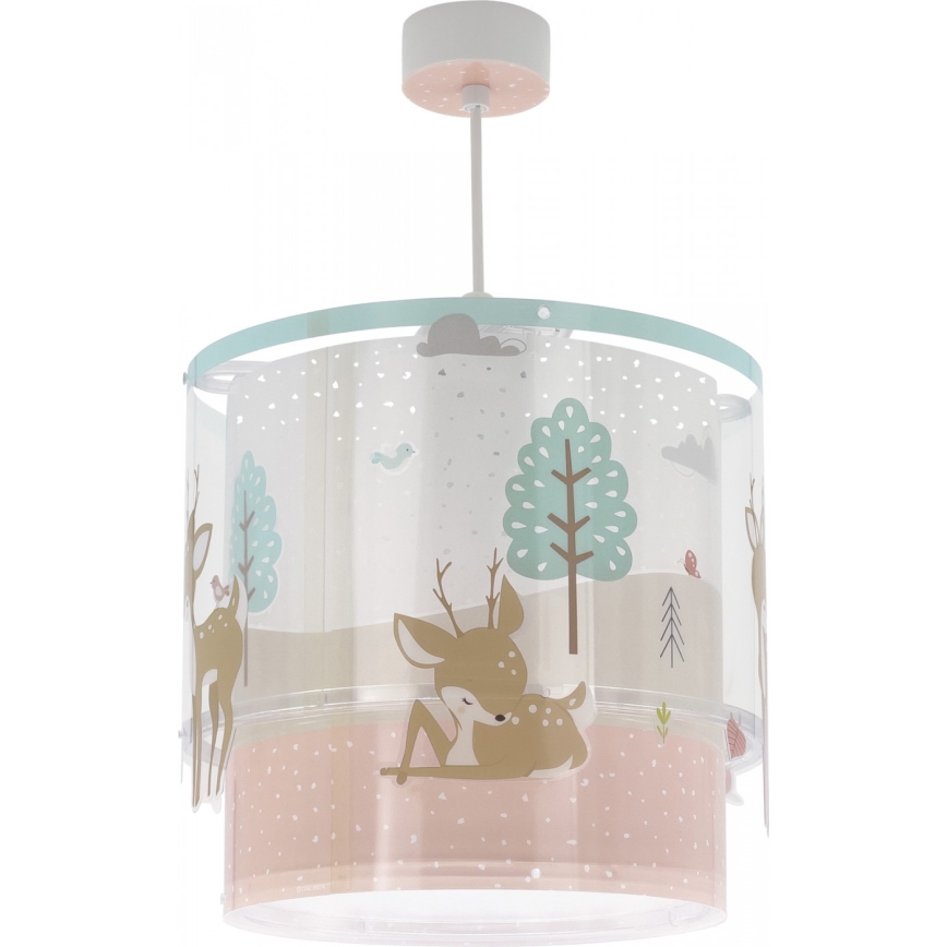 Dalber 61272 - Candelabro de criança LOVING DEER 1xE27/60W/230V