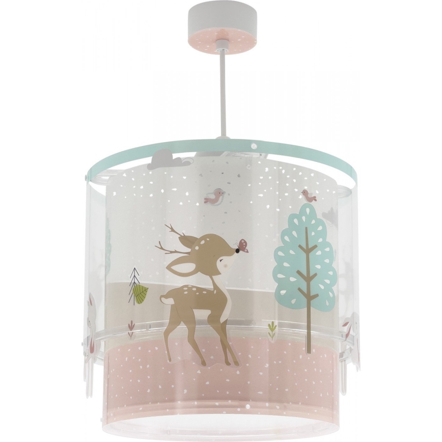 Dalber 61272 - Candelabro de criança LOVING DEER 1xE27/60W/230V