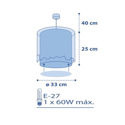 Dalber 61332T - Candelabro de criança LITTLE ELEFANTE 1xE27/60W/230V