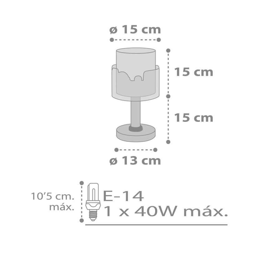 Dalber 61681 - Lâmpada de criança BABY TRAVEL 1xE14/40W/230V
