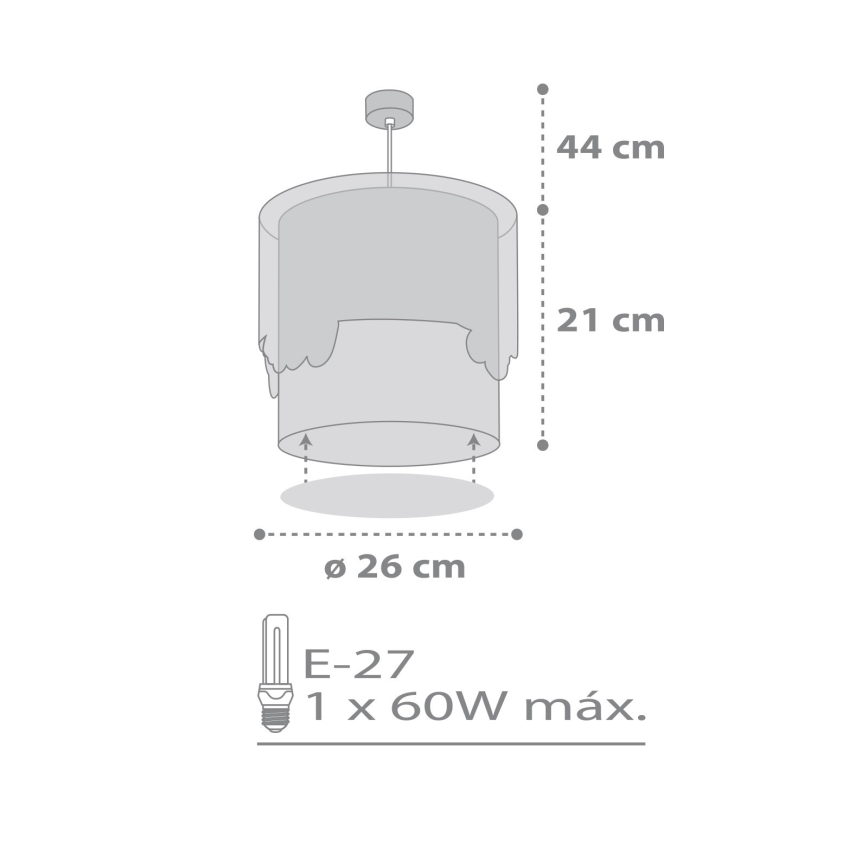 Dalber 61682 - Candelabro de criança BABY TRAVEL 1xE27/60W/230V