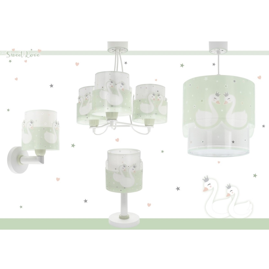 Dalber 61711H - Candeeiro de criança SWEET LOVE 1xE14/40W/230V verde