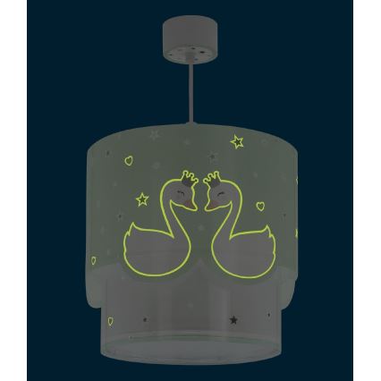 Dalber 61712H - Candelabro de criança SWEET LOVE 1xE27/60W/230V verde