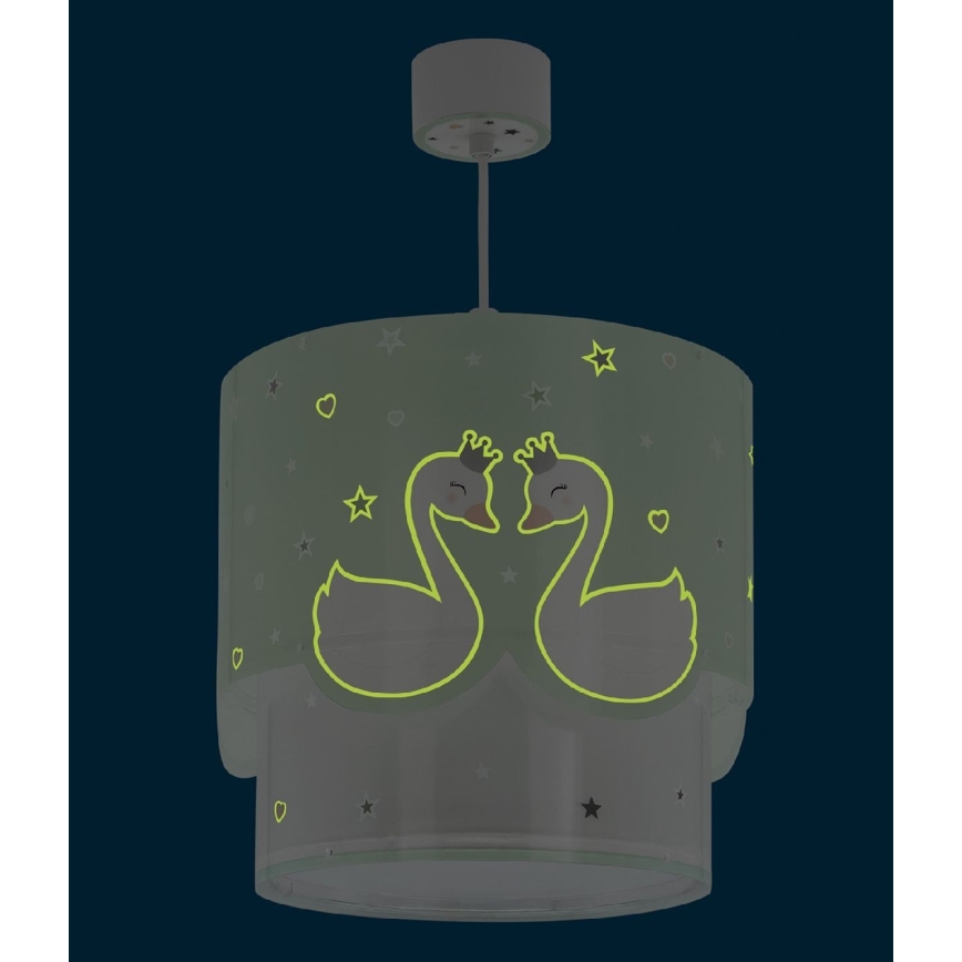 Dalber 61712H - Candelabro de criança SWEET LOVE 1xE27/60W/230V verde