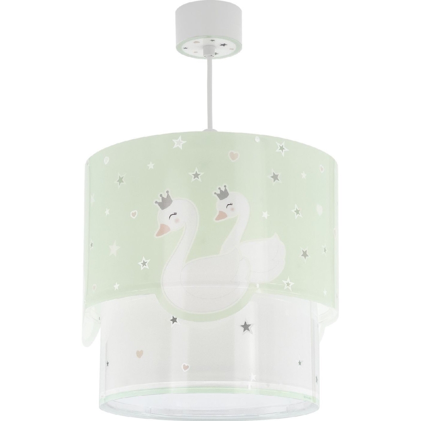 Dalber 61712H - Candelabro de criança SWEET LOVE 1xE27/60W/230V verde