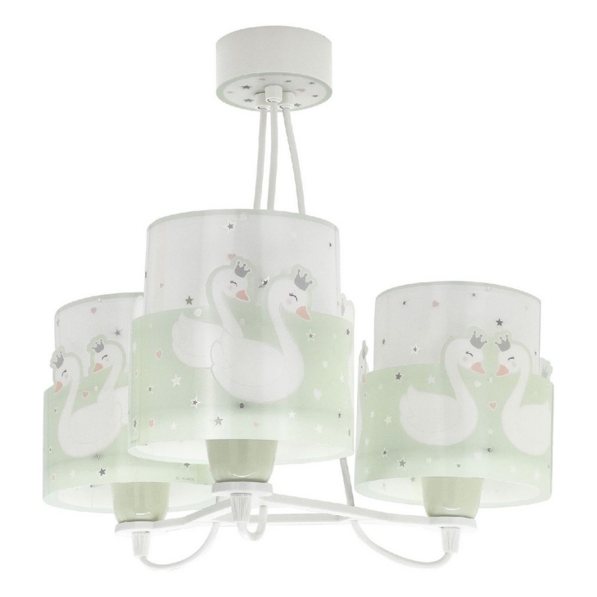Dalber 61717H - Candelabro de criança SWEET LOVE 3xE27/60W/230V verde