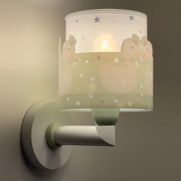 Dalber 61719H - Iluminação de parede de criança SWEET LOVE 1xE27/60W/230V verde