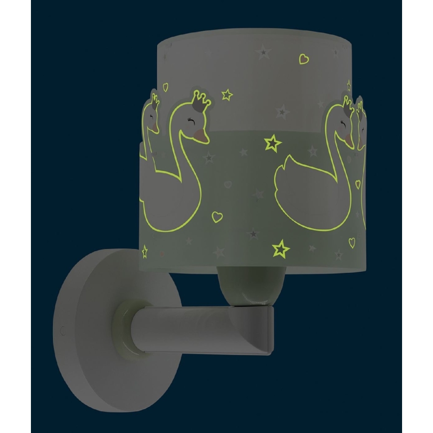 Dalber 61719H - Iluminação de parede de criança SWEET LOVE 1xE27/60W/230V verde