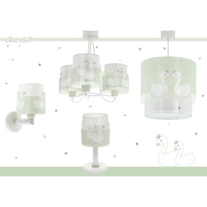 Dalber 61719H - Iluminação de parede de criança SWEET LOVE 1xE27/60W/230V verde