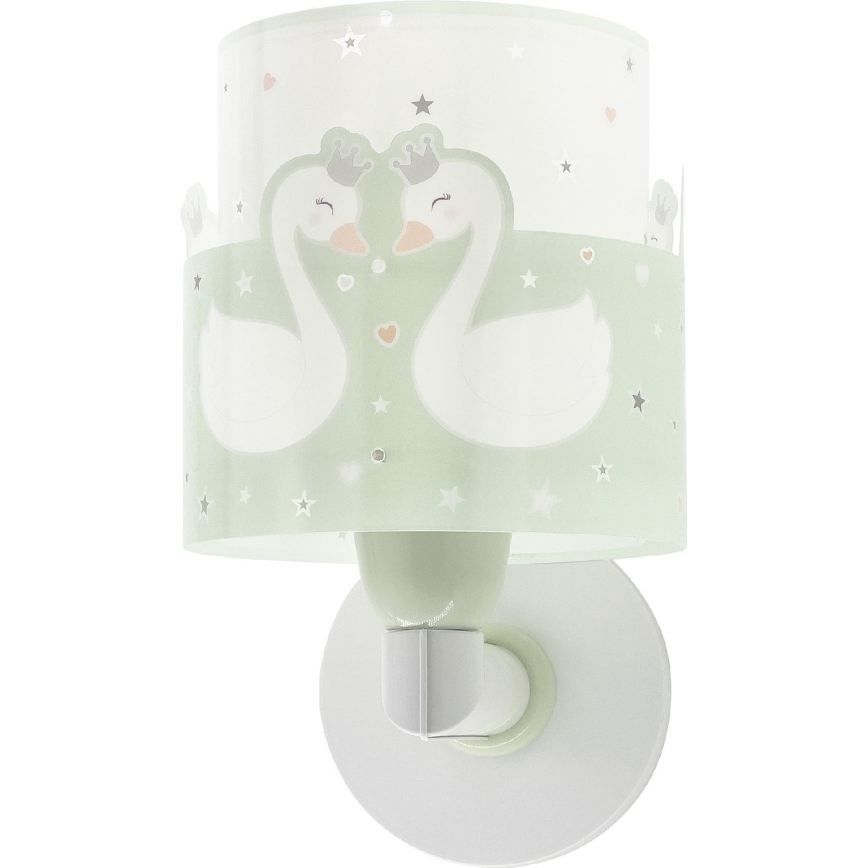 Dalber 61719H - Iluminação de parede de criança SWEET LOVE 1xE27/60W/230V verde