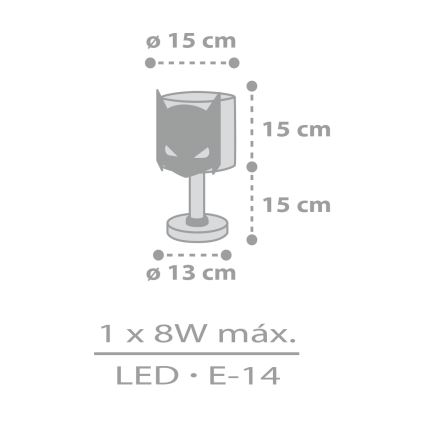 Dalber 61801 - Candeeiro de criança DARK HERO 1xE14/8W/230V