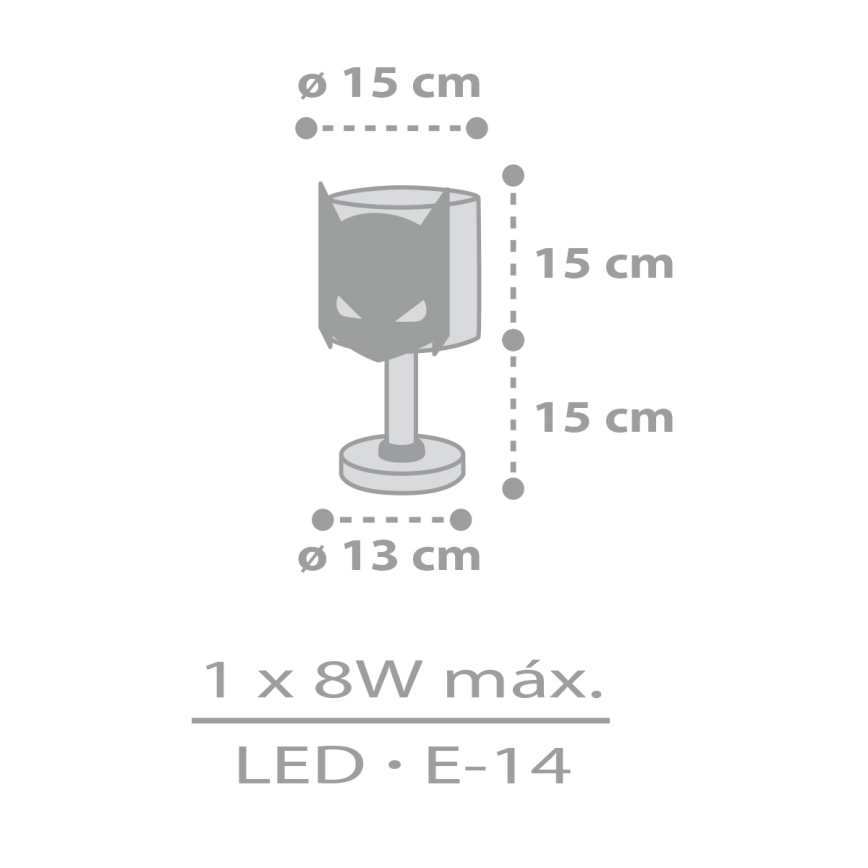 Dalber 61801 - Candeeiro de criança DARK HERO 1xE14/8W/230V