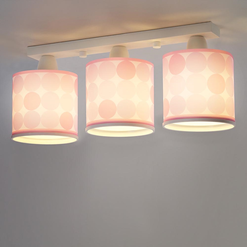Dalber 62003S - Iluminação de teto de criança COLORS 3xE27/60W/230V