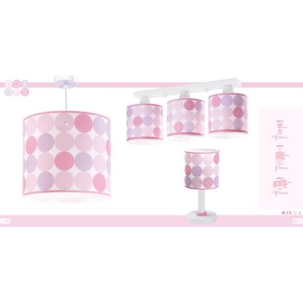 Dalber 62003S - Iluminação de teto de criança COLORS 3xE27/60W/230V