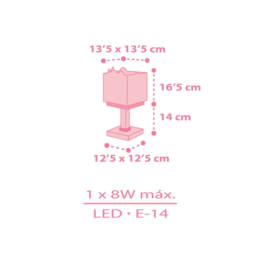 Dalber 63111S - Candeeiro de criança JUNGLE 1xE14/8W/230V rosa