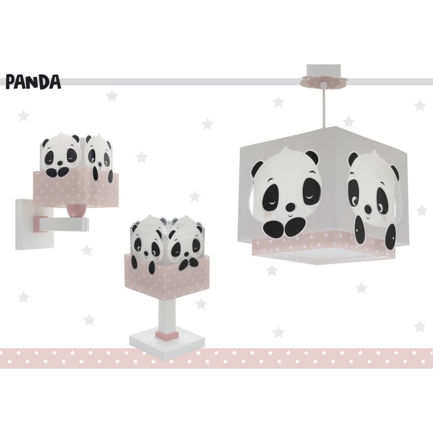 Dalber 63161S - Candeeiro de criança PANDA 1xE14/40W/230V rosa