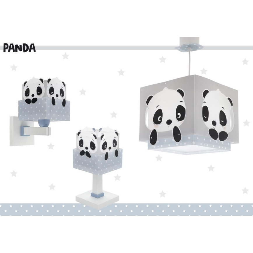 Dalber 63161T - Candeeiro de criança PANDA 1xE14/40W/230V azul