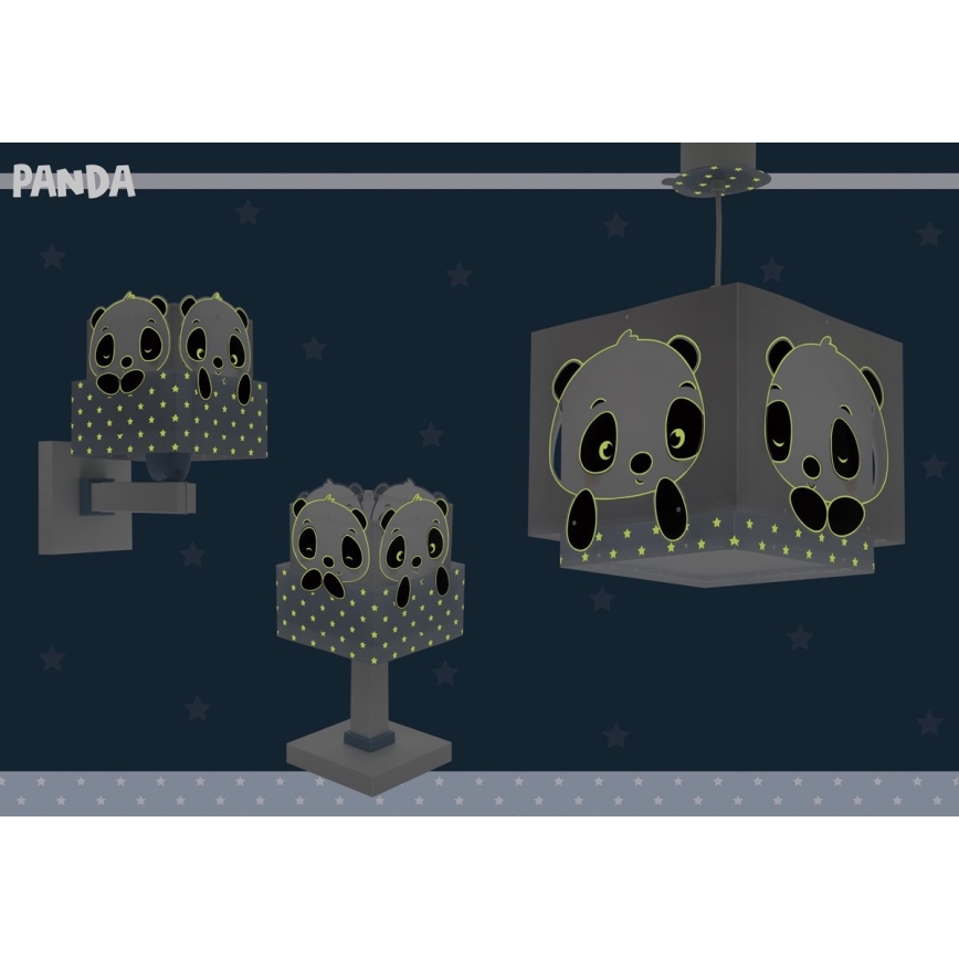 Dalber 63161T - Candeeiro de criança PANDA 1xE14/40W/230V azul