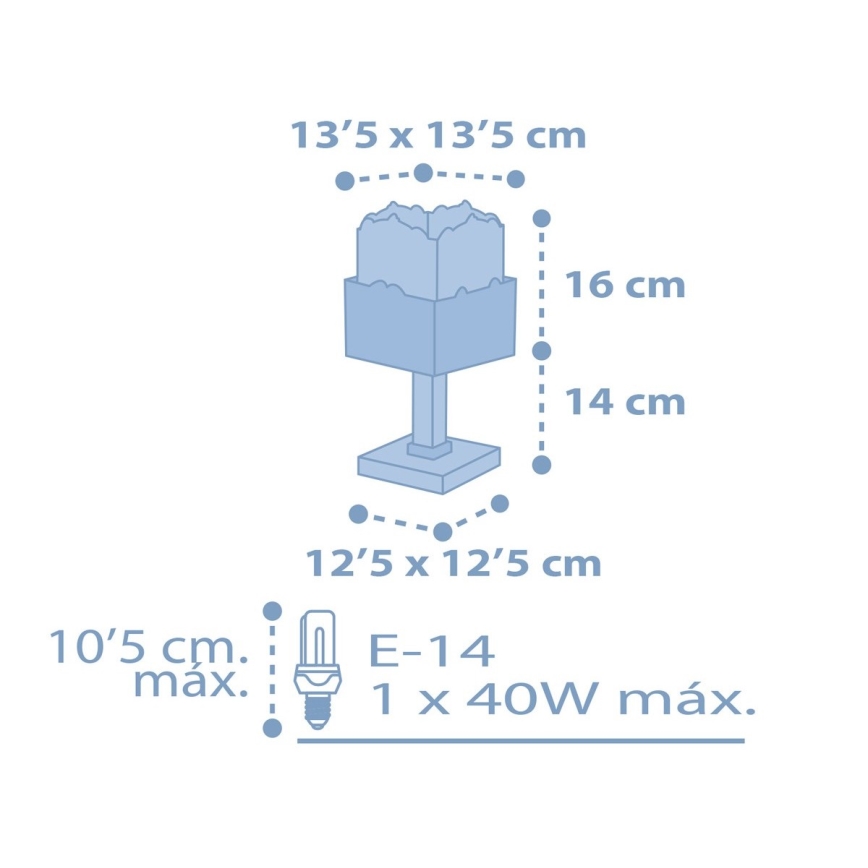 Dalber 63161T - Candeeiro de criança PANDA 1xE14/40W/230V azul