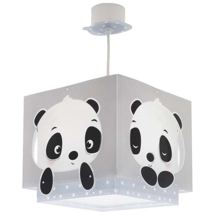 Dalber 63162T - Candelabro de criança PANDA 1xE27/60W/230V azul