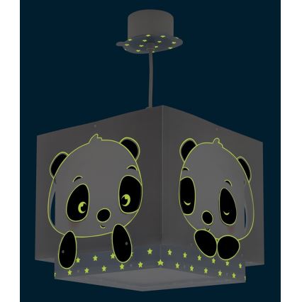 Dalber 63162T - Candelabro de criança PANDA 1xE27/60W/230V azul
