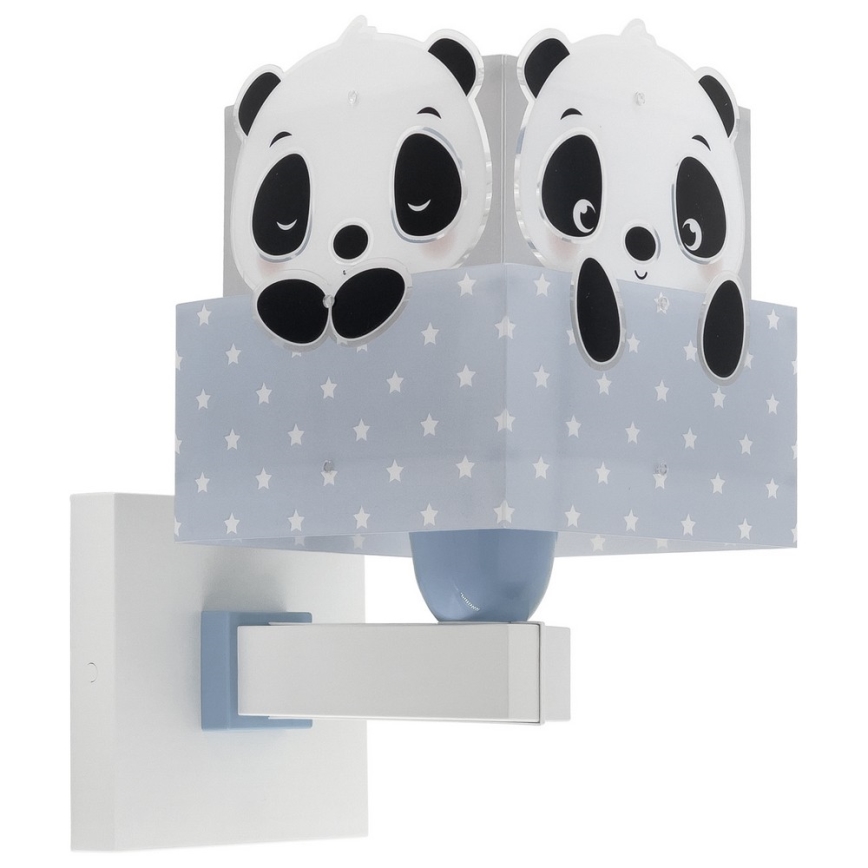 Dalber 63169T - Iluminação de parede de criança PANDA 1xE27/60W/230V azul