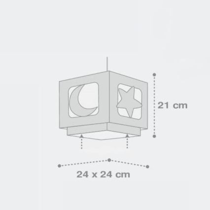 Dalber 63232E - Candelabro de criança MOON LIGHT 1xE27/60W/230V