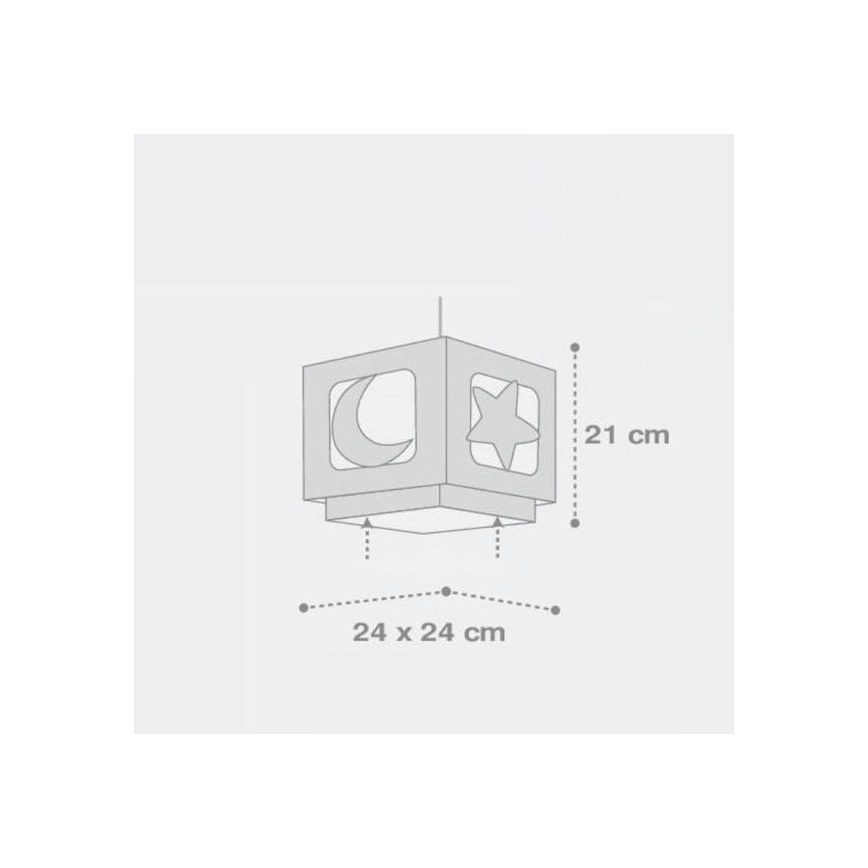Dalber 63232E - Candelabro de criança MOON LIGHT 1xE27/60W/230V