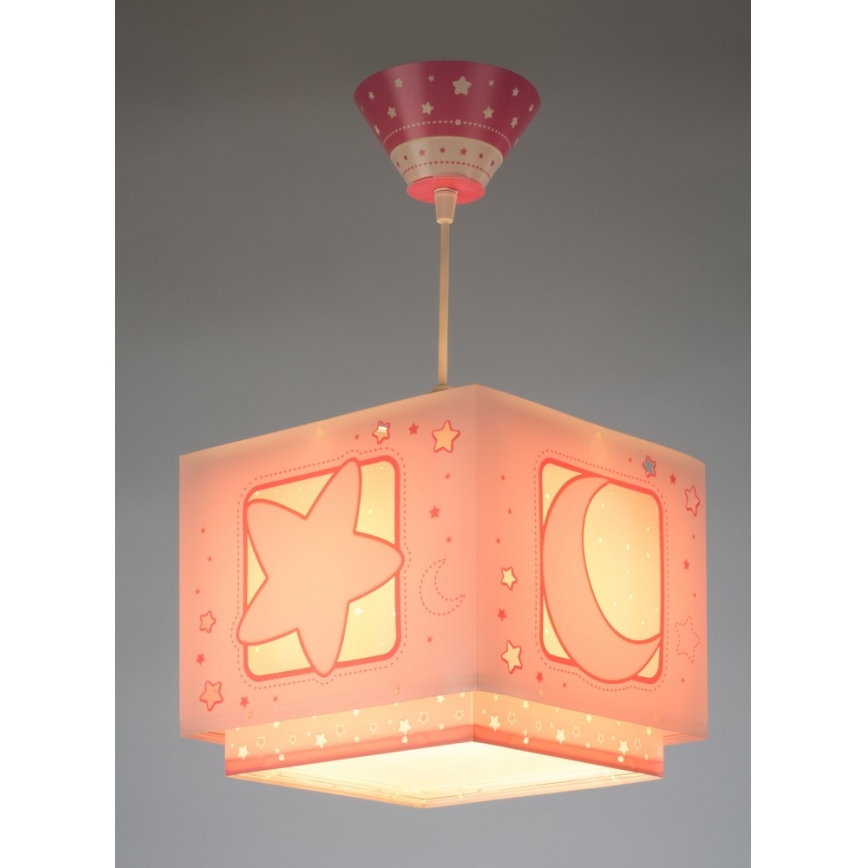 Dalber 63232S - Candelabro pendente num fio de criança MOON LIGHT 1xE27/60W/230V