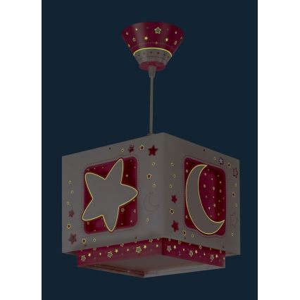 Dalber 63232S - Candelabro pendente num fio de criança MOON LIGHT 1xE27/60W/230V