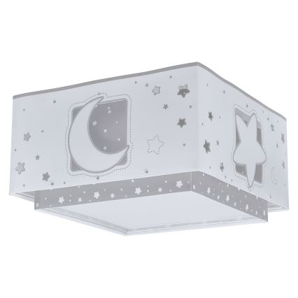 Dalber 63236E - Iluminação de teto de criança MOONLIGHT 2xE27/60W/230V cinzento