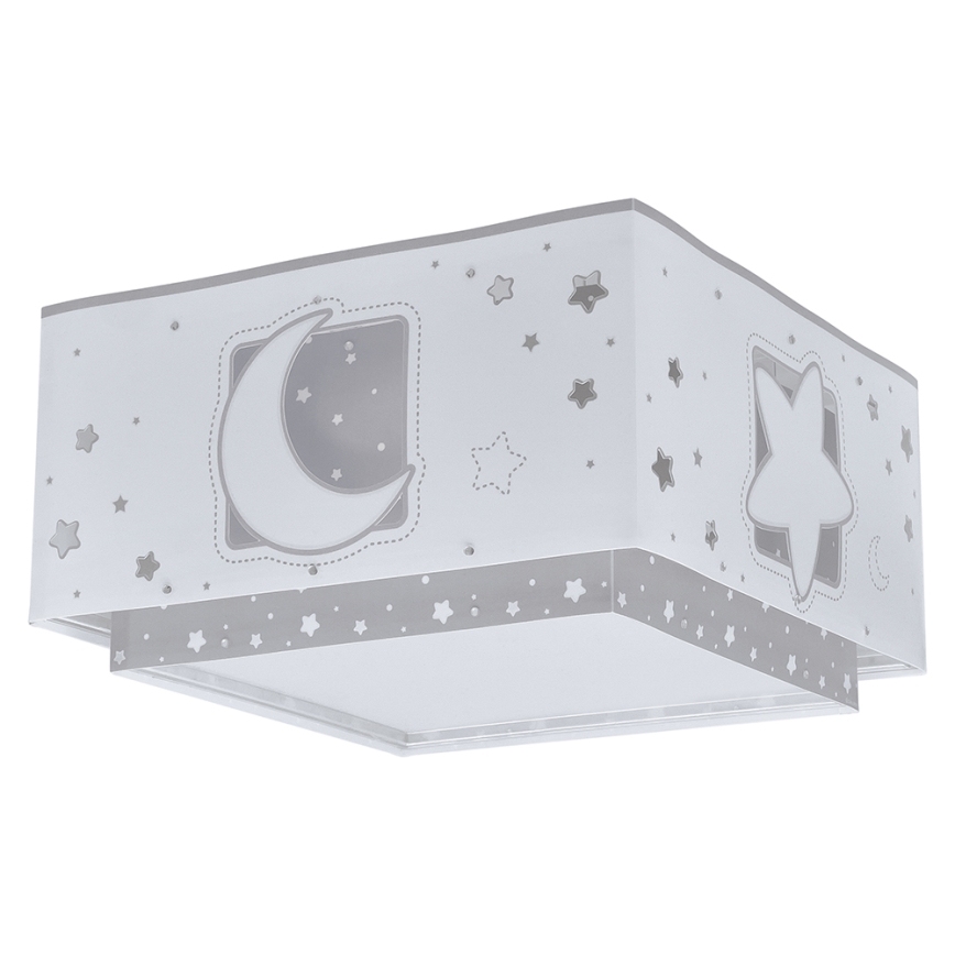 Dalber 63236E - Iluminação de teto de criança MOONLIGHT 2xE27/60W/230V cinzento