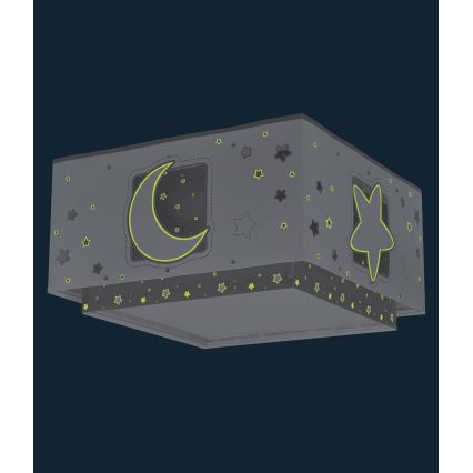 Dalber 63236E - Iluminação de teto de criança MOONLIGHT 2xE27/60W/230V cinzento