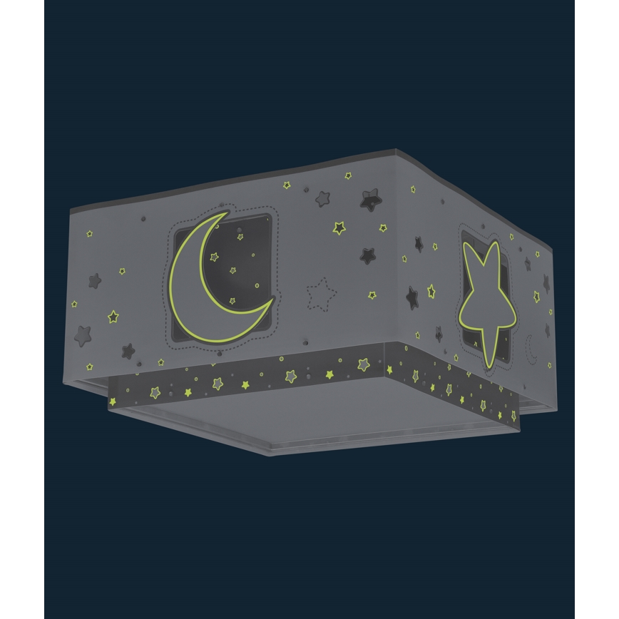 Dalber 63236E - Iluminação de teto de criança MOONLIGHT 2xE27/60W/230V cinzento