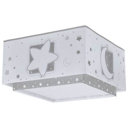 Dalber 63236E - Iluminação de teto de criança MOONLIGHT 2xE27/60W/230V cinzento