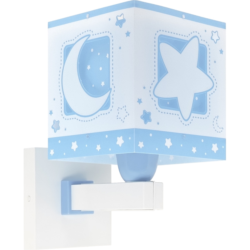Dalber 63239T - Iluminação de parede de criança MOONLIGHT 1xE27/15W/230V azul
