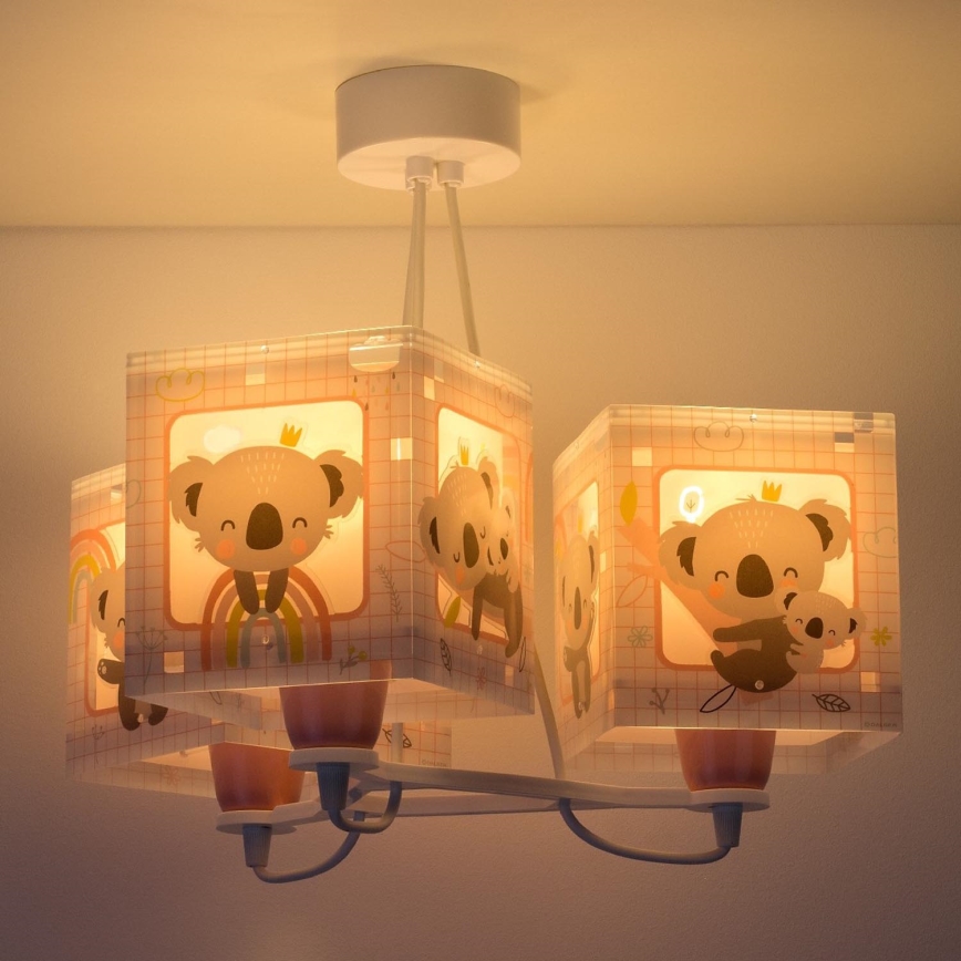 Dalber 63267S - Candelabro de criança KOALA 3xE27/60W/230V